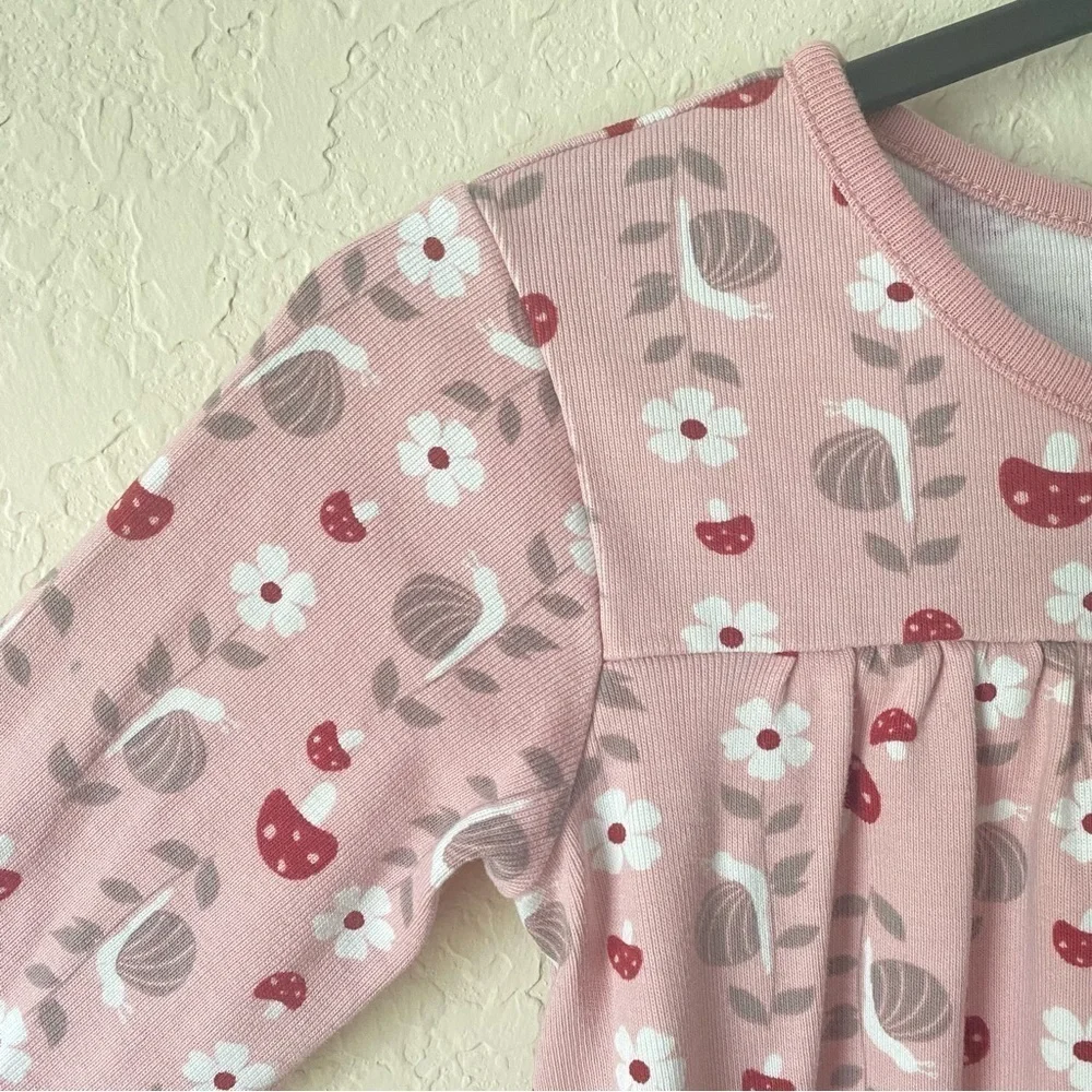 Hanna Andersson | Girl's Pink Printed Long Sleeve Cotton Dress Size US 5